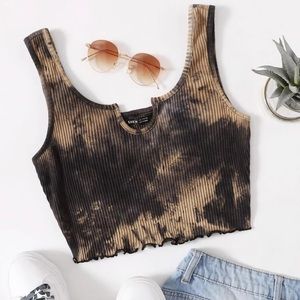 Acid wash crop top